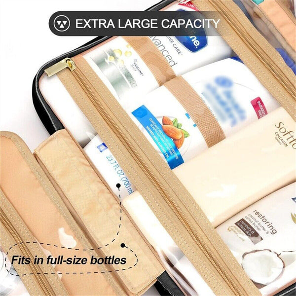 Hanging Hook Toiletry Bag Waterproof Travel Makeup Cosmetic Organizer Case Large