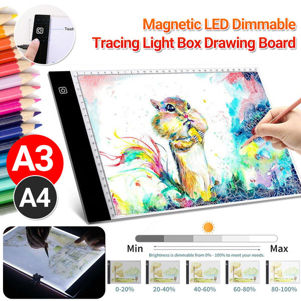 A3 A4 LED Dimmable Tracing Light Box Drawing Board Art Design Pad Copy Lightbox