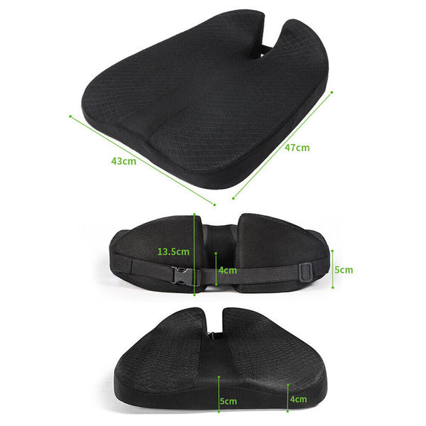 Universal Memory Foam Car Seat Cushion Driving Pain Relief Driver Booster Pad