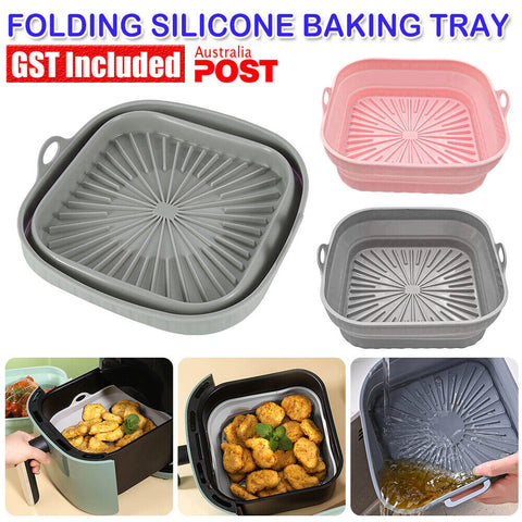 Air Fryer Silicone Pot Air Fryer Thickened Baking Basket Liner Non-Stick Reusabl