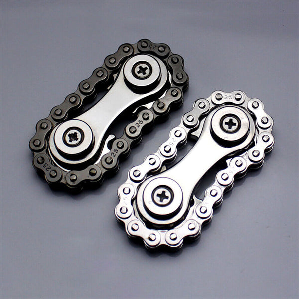 Bike Chain Gear Fidget Spinner Gyro Stainless Steel Metal Sprocket Toy New Style