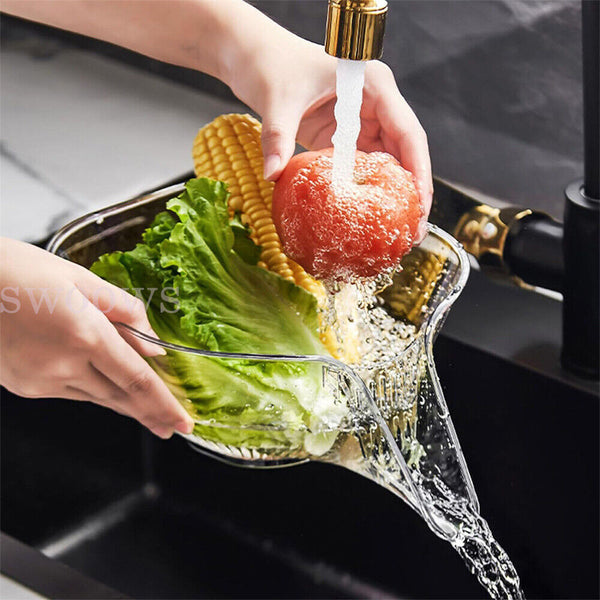 Multifunction Drain Bowl Strainer for Kitchen Washing Vegetable Fruit Basket