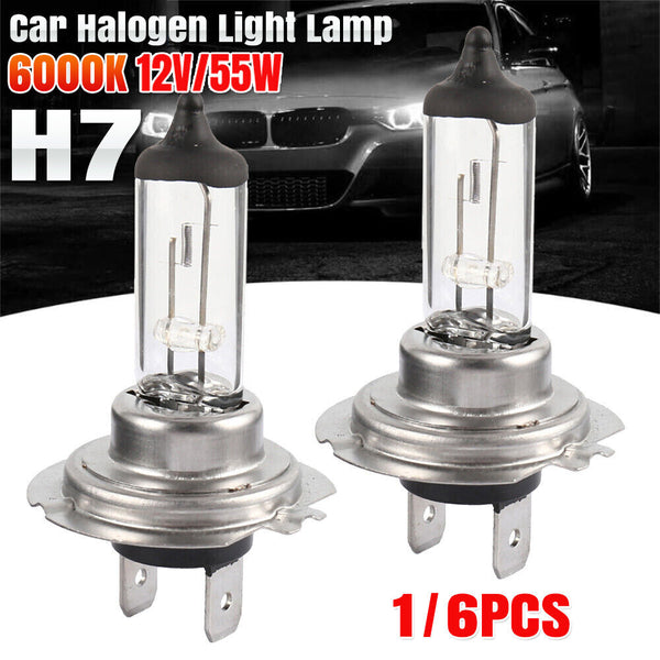 UP10x H7 Headlight Globes 55W White 6000K Car Lamp Bulb Halogen Light Lamp Globe