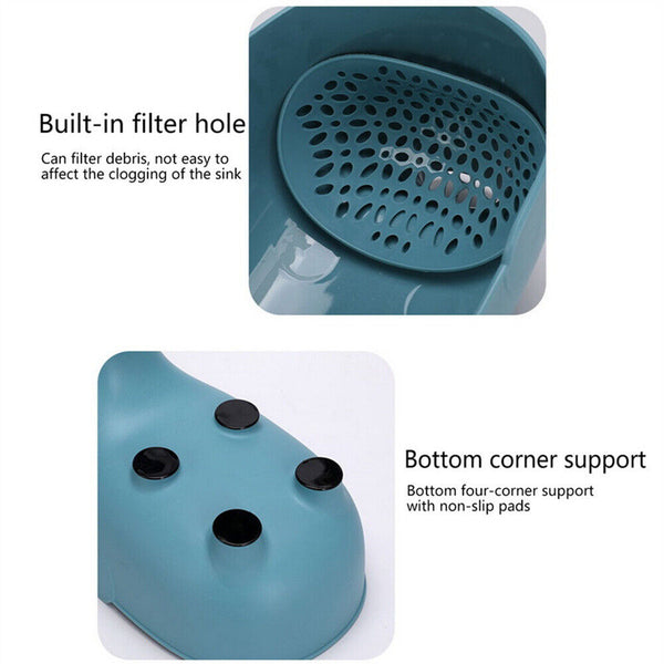 1x Kitchen Drain Basket Sink Elephant Clean Leftover Sink Strainer Fruit Vegetab