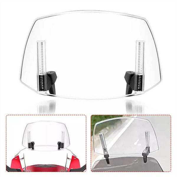 Universal Wind Screen Extension Deflector Clip On Motorcycle Windshield Protect