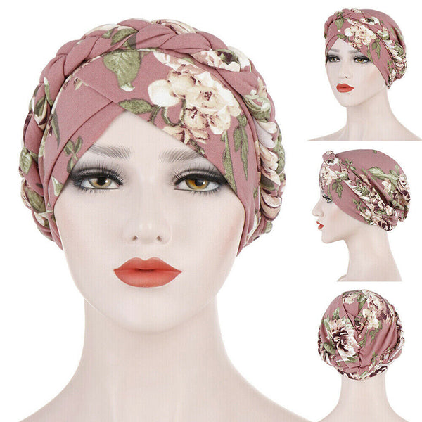 Women's Floral Chemo Cap Cancer Hat Muslim Hair Scarf Turban Hijab Head Wrap NEW