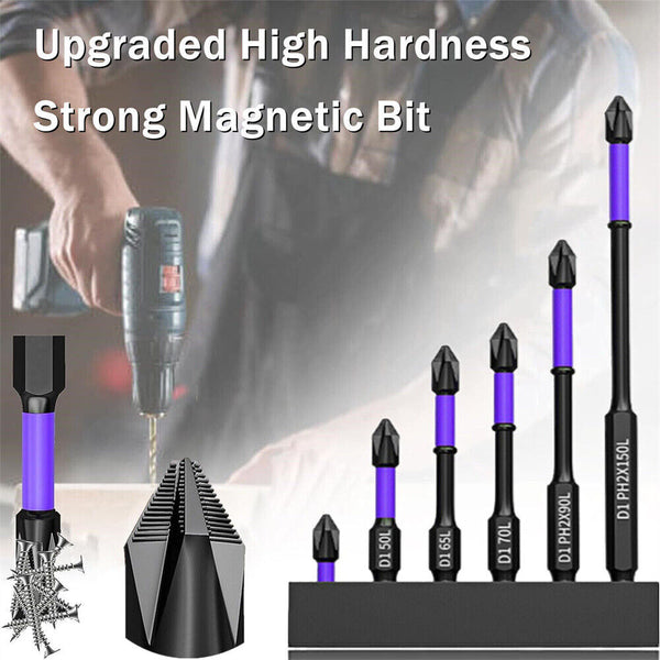 Upgraded High Hardness and Strong Magnetic Bit,D1 Impact Driver Bit Set 2023 New