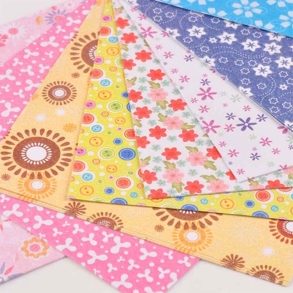 72pcs Japanese Square Folding Origami Craft Paper Sakura Star Mix Patterns Color