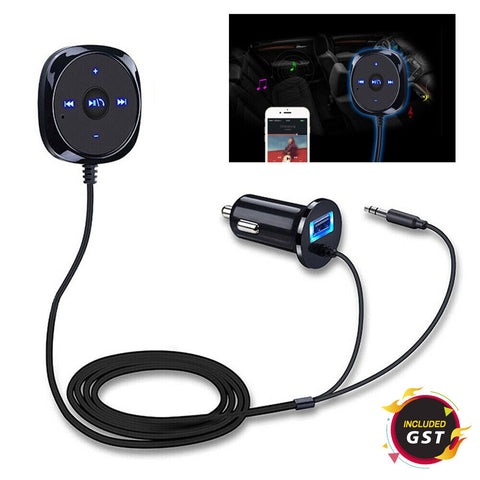 Bluetooth Receiver BT to Aux Adapter Car Audio Kit with Dongle USB Charger 3.5mm