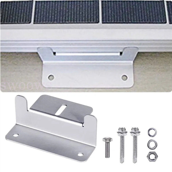 4/8PCS Solar Panel Mounting Z Bracket Set For Flat Roof Wall Mount Kit Aluminum