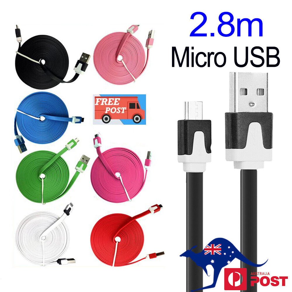 2M 3A Micro USB Cable Fast Charging Charger Long Cord for Android Samsung Galaxy