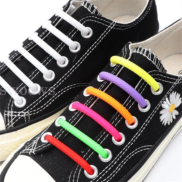 No Tie Elastic Silicone Shoe Laces Shoelaces Sneakers Sports Child/Adult/Unisex
