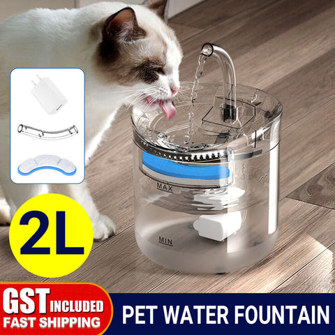 NEW 2L Automatic Electric Pet Water Fountain Dog Cat Drinking Dispenser Filter A