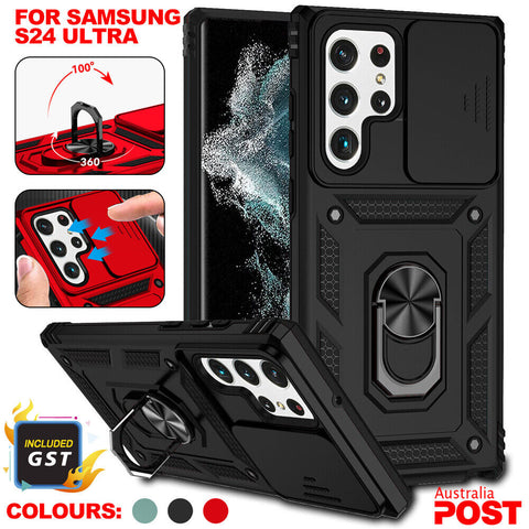 1/2x Heavy Shockproof Magnetic Case Cover For Samsung S24 Ultra 3 COLORS
