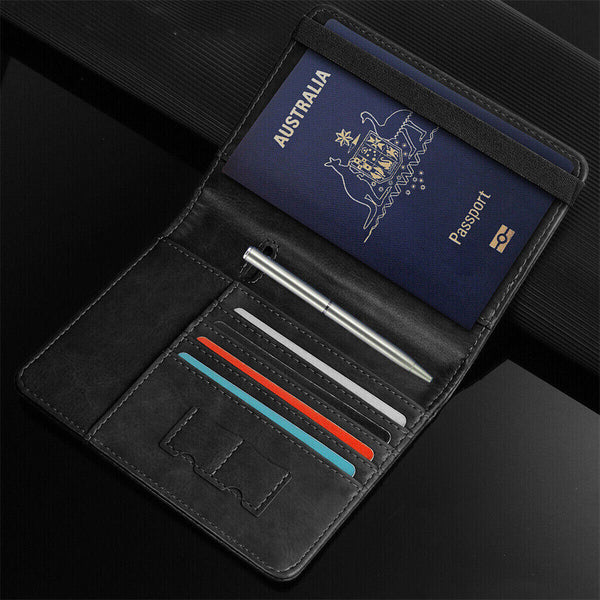 Passport Cover Protector Travel Holder Organizer Wallet RFID Blocking ID Card