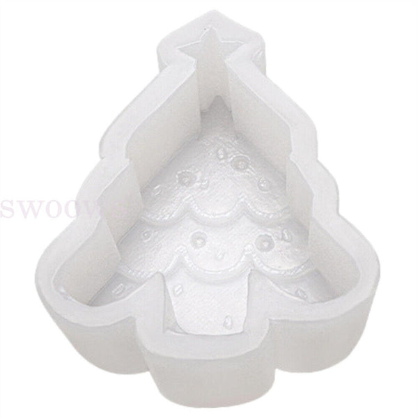 Silicone Mould 3D Art Wax Mold Christmas Candle Mold Snowman Tree Making Mold