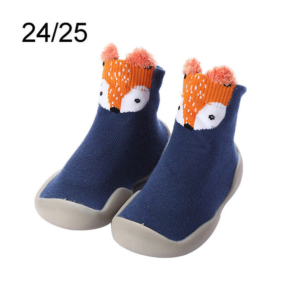 Kids Baby Girl Boys Toddler Anti-slip Soft Slippers Socks Cotton  Slippers Shoes