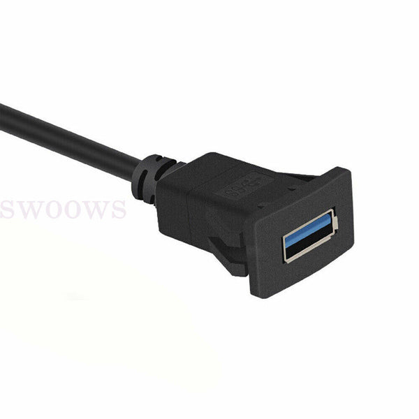 1M Car Dash Board Flush Mount USB Male Female Socket Panel Extension Cable AU