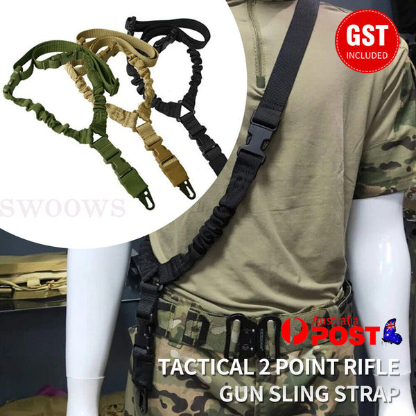 Adjustable Tactical 2 Point Gun Sling Shoulder Strap Outdoor Rifle Sling Belt