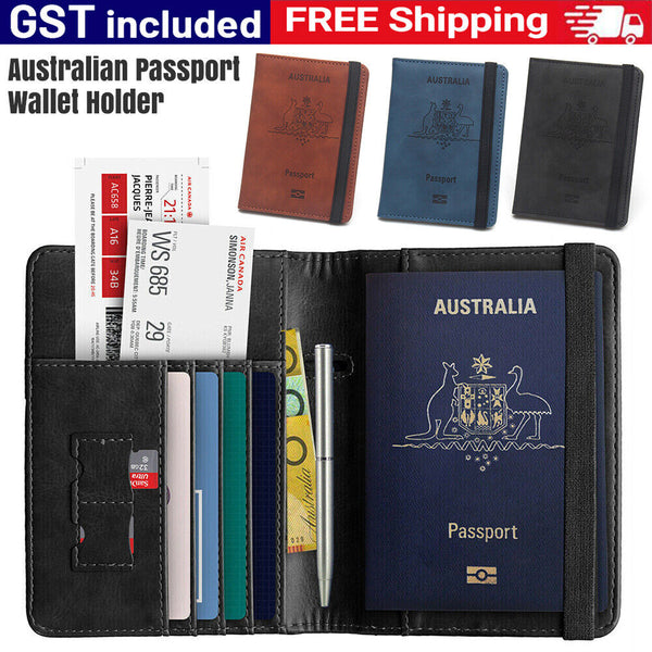 Passport Cover Protector Travel Holder Organizer Wallet RFID Blocking ID Card