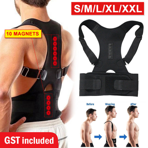 Posture Corrector Lumbar Brace Pain Relief Full Back Support Shoulder Brace Belt