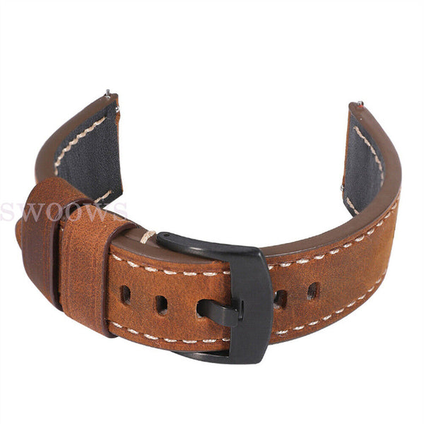 41/45mm Bracelet Stitching Leather Band Watch Strap For Samsung Galaxy Watch 3