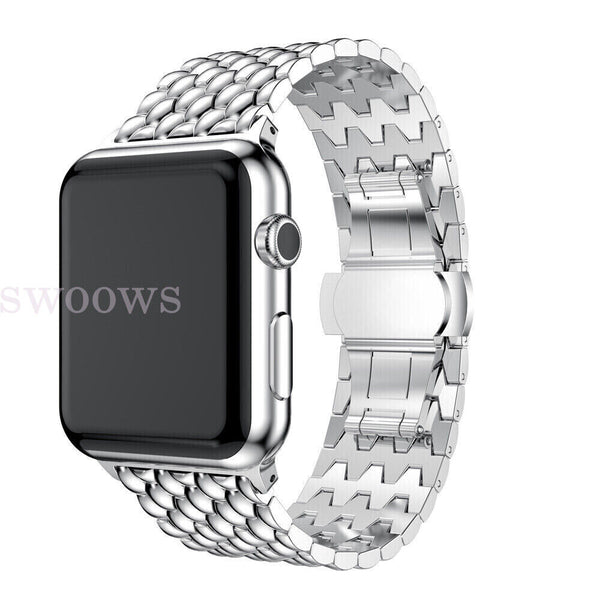 Strap Band For Apple Watch Band Series 9 8 7 6 5 3 SE 2 Stainless Steel Metal