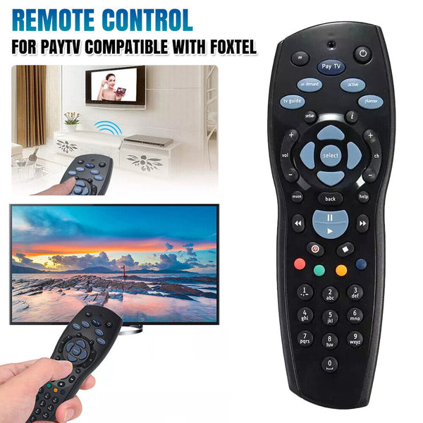 PayTV Remote Control Compatible with Foxtel Standard IQ IQ2 IQ3 IQ4 HD - Black