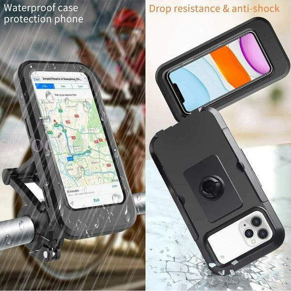 Waterproof Bicycle Bike Motorcycle Handlebar Mount Holder Case For Mobile Phone