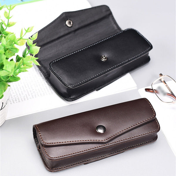 Belt Wearable Glasses Storage Box PU Glasses Case Carrying Cases Phone Bags AU