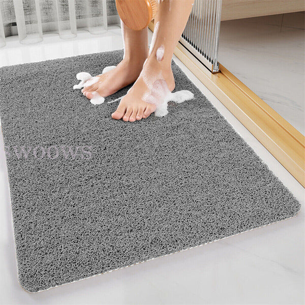 Shower Rug Anti-Slip Loofah Bathroom Bath Mat Carpet Water Drains Shower Bath