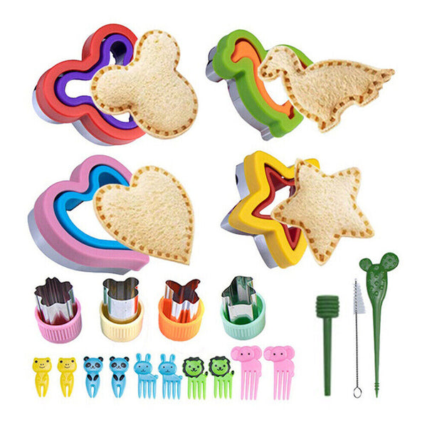 19 / 21Pcs Sandwich Cutter and Sealer Set DIY Cookie Cutters for K*h*