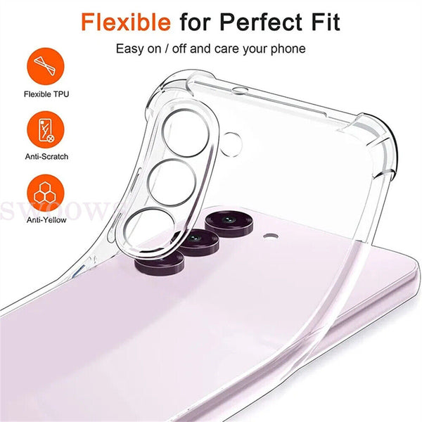 Case For Samsung S23 S22 W/ Lens Protect Clear Heavy Duty Soft Shockproof Cover