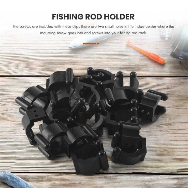 20PCS Plastic Club Clip Fishing Rod Pole Storage Tip Clips Clamps Holder Clips