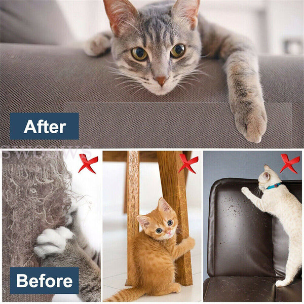 8x Cat Couch Sofa Scratch Guard Stickers Pet Furniture Anti-Scratching Protector