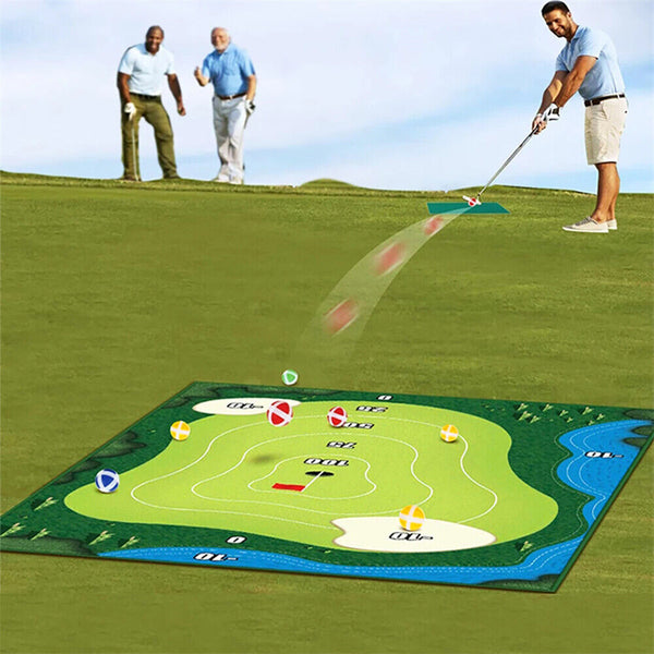 The Indoor Casual Golf Game Set Chipping Golf Game Mat with 20 Grip Golf Balls