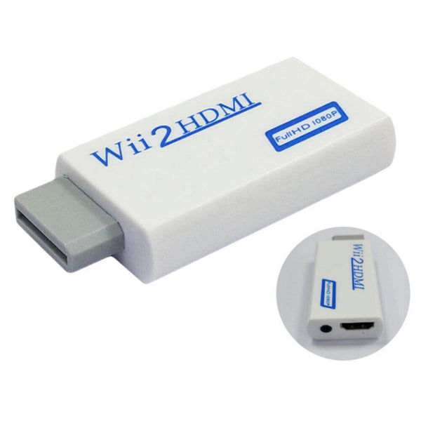 Wii HDMI Adapter 1080p to HDMI Converter 3.5mm Audio HD Video Output Connector