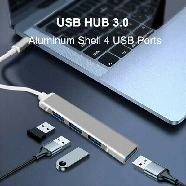 USB C HUB 3.0 Type C 4-Port Multi-Splitter OTG Adapter For Laptop Mac PC Android