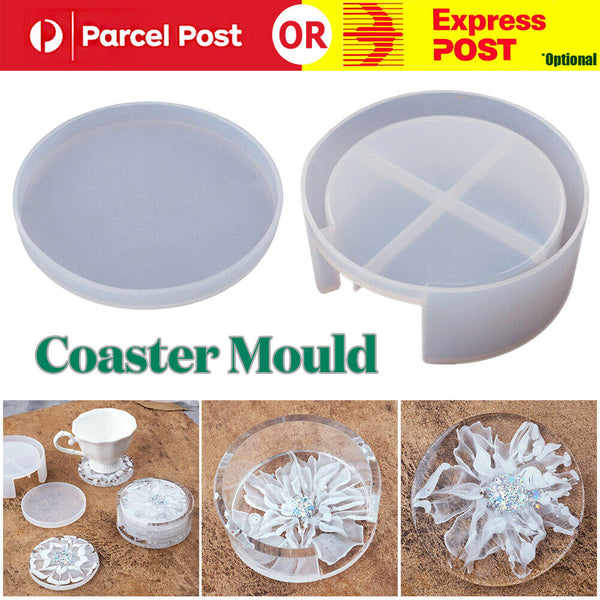 Personalized Coaster Cup Mat Mold Silicone Mould Tool Craft Epoxy Resin Casting