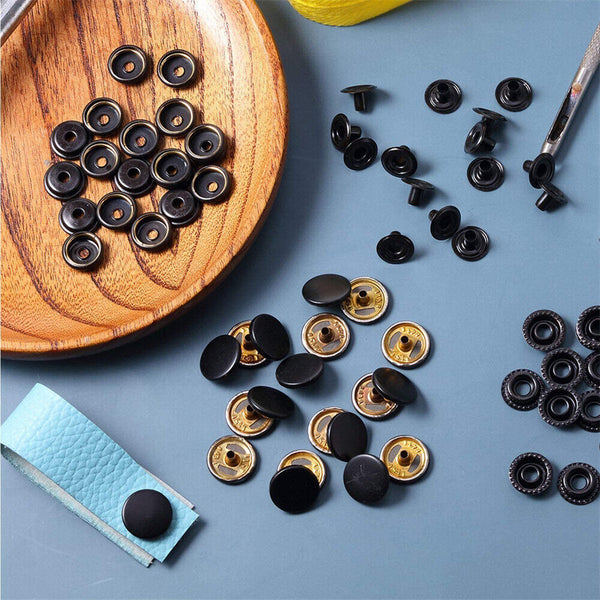 Snap Buttons Stainless Steel Press Studs Snap Fasteners Cap Buttons Craft Tools