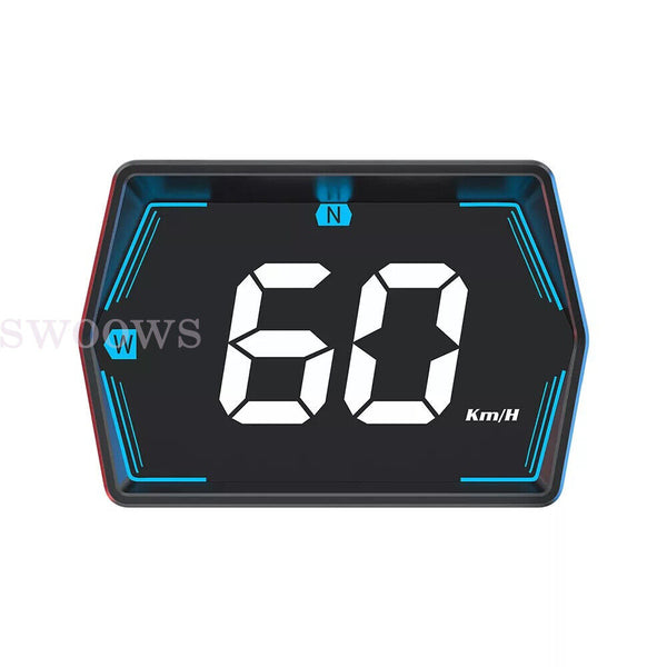 Universal Digital GPS Speedometer Car HUD Head Up Display MPH/KM Overspeed Alarm