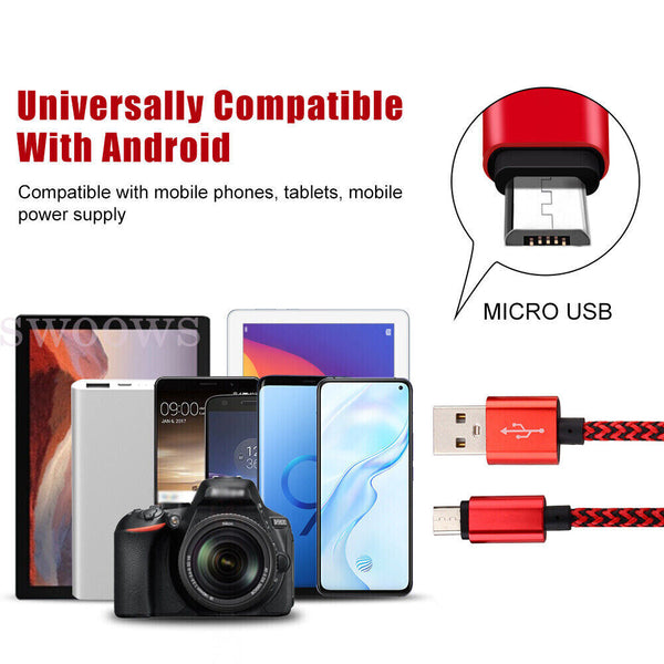 1/2x Fast Charging Micro USB Charging Charger Cable for android Smart Phone 1/3m