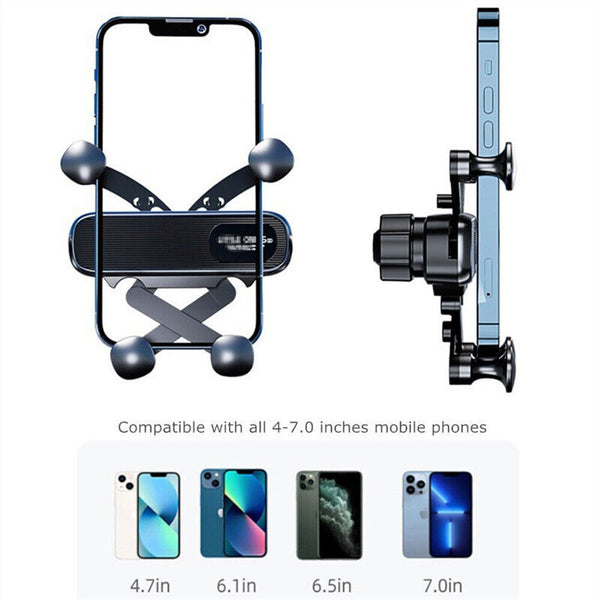 Mini Gravity Car Phone Holder Air Vent Mount for iPhone 15 14 13 Pro Max Samsung