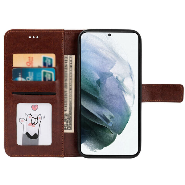 For Samsung Galaxy S24 Ultra Card Wallet PU Leather Case Cover Multifunctional