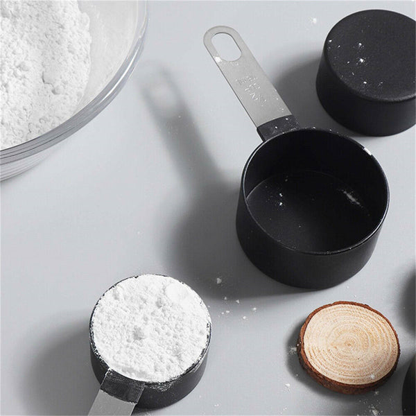 8pcs Stainless Steel Measuring Cups Spoons Kitchen Baking Cooking Tools Set AU