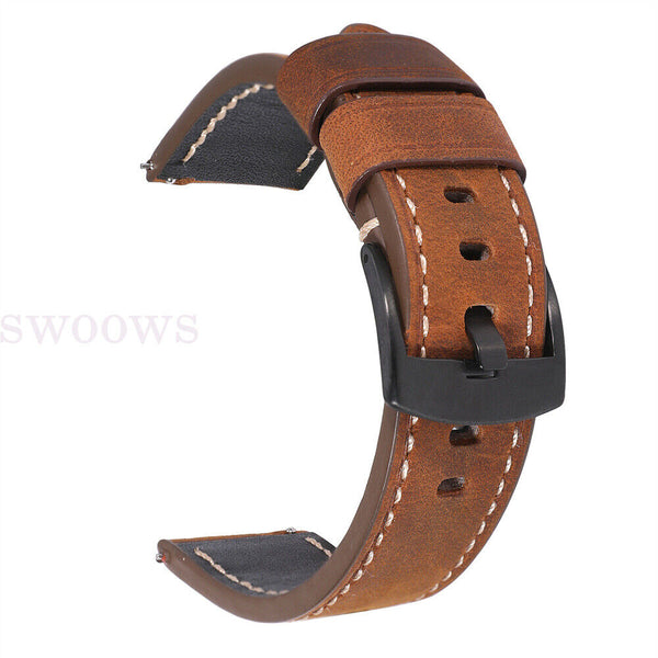 41/45mm Bracelet Stitching Leather Band Watch Strap For Samsung Galaxy Watch 3