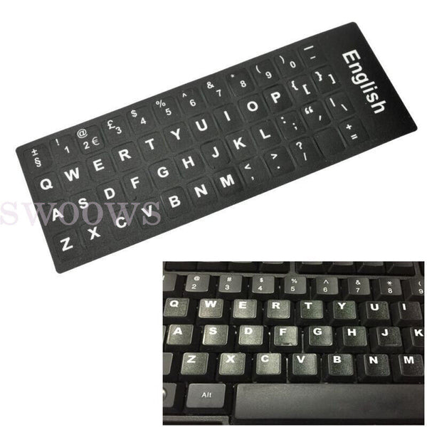 2pcs English US Keyboard Keypad Sticker Letters Desktop Laptop PC Cover Skin