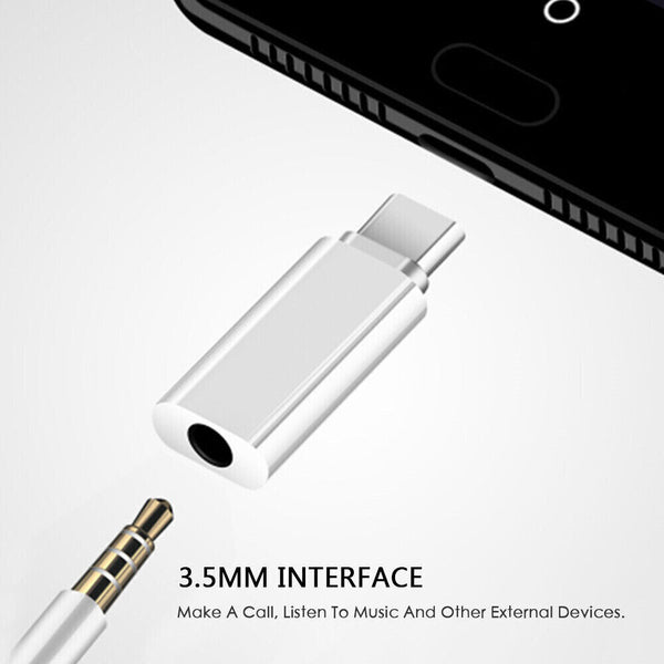 Type-C To 3.5mm Earphone USB-C Headphone Adapter Audio AU