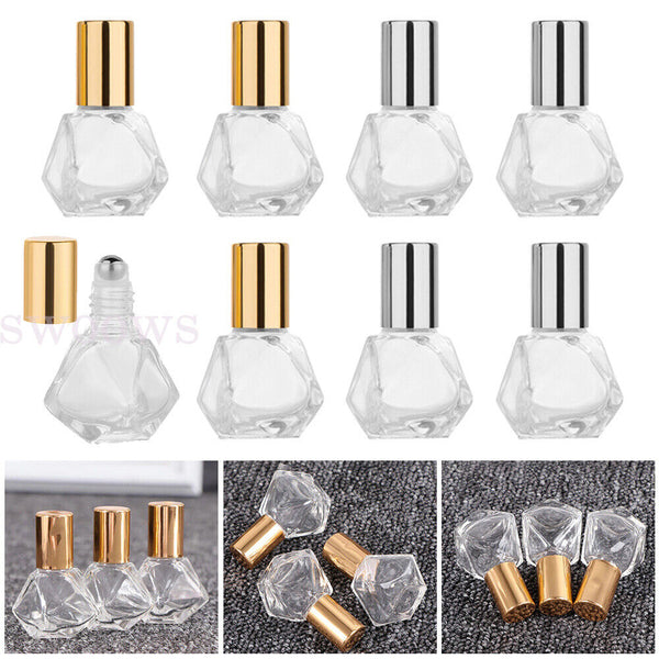 5/10X 8ML Perfume Container Glass Essential Oil Roller Bottle Mini Aromatherapy