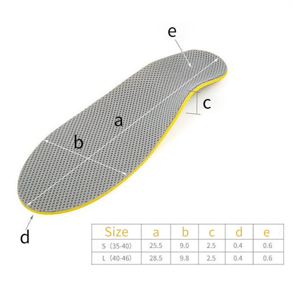 1/2Pairs Men/Women Shoe Insoles Arch Support Pain Relief Orthopedic Inner Sole